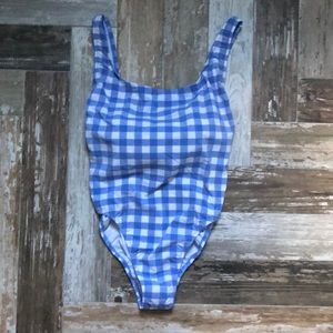 NWT~J.CREW~ONE-PIECE SWIMSUIT~SZ 4~GINGHAM